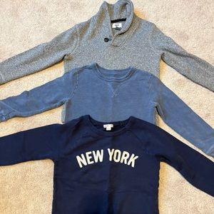 Boys size 6-7 fall / winter sweatshirt bundle. Crewcuts and more.